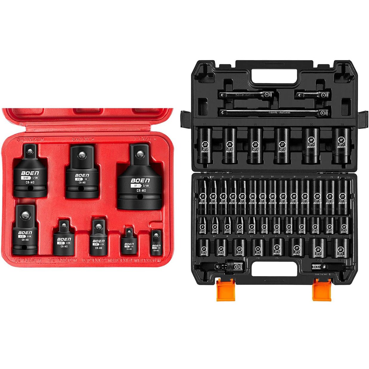 BOEN 53 Piece Impact Socket & Adapter Set - BOEN