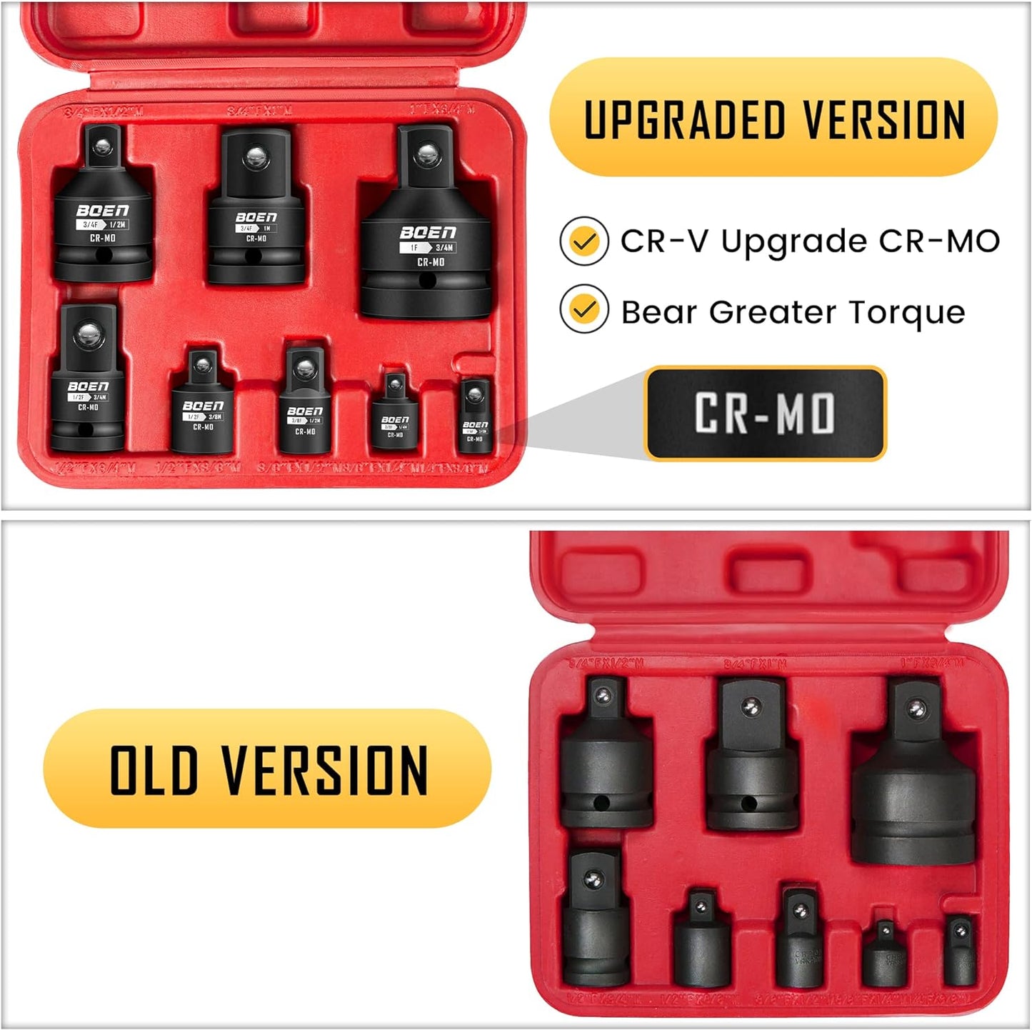BOEN 53 Piece Impact Socket & Adapter Set - BOEN