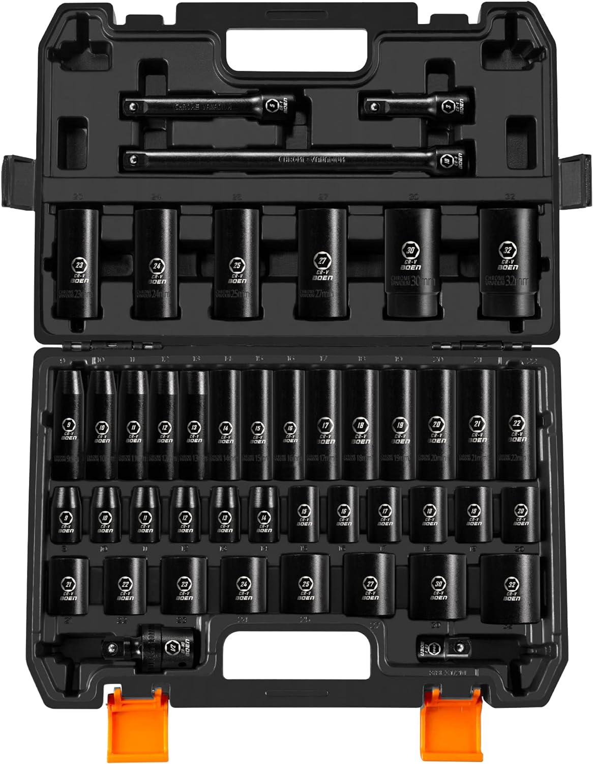 BOEN 53 Piece Impact Socket & Adapter Set - BOEN