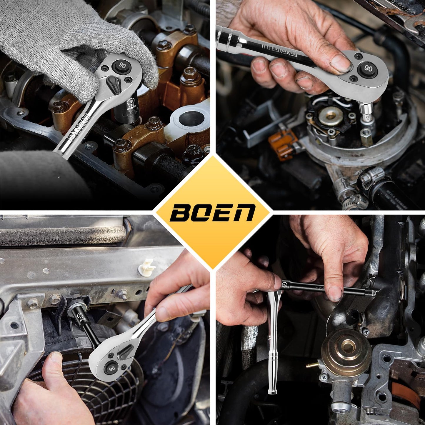 BOENTools 1/2" 90-Tooth Chrome Alloy Ratchet Torque Wrench - BOEN