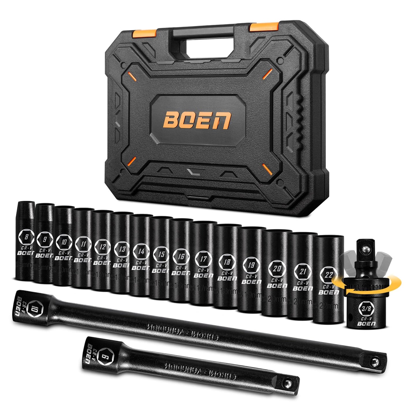 BOENTools 3/8" Drive Deep Impact Socket Set - BOEN