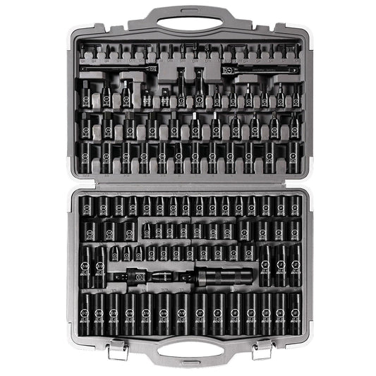 BOEN Tools 1/2" & 3/8" Deep Impact Socket Set Cr-MO -119 Pcs - BOEN