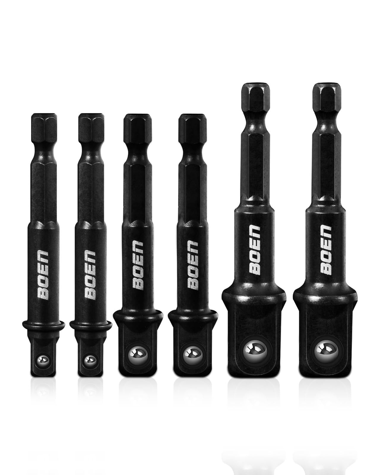BOEN Tools 1/4 lnch Impact Grade Drill Bit Socket Adapter Set UPGRADE - BOEN