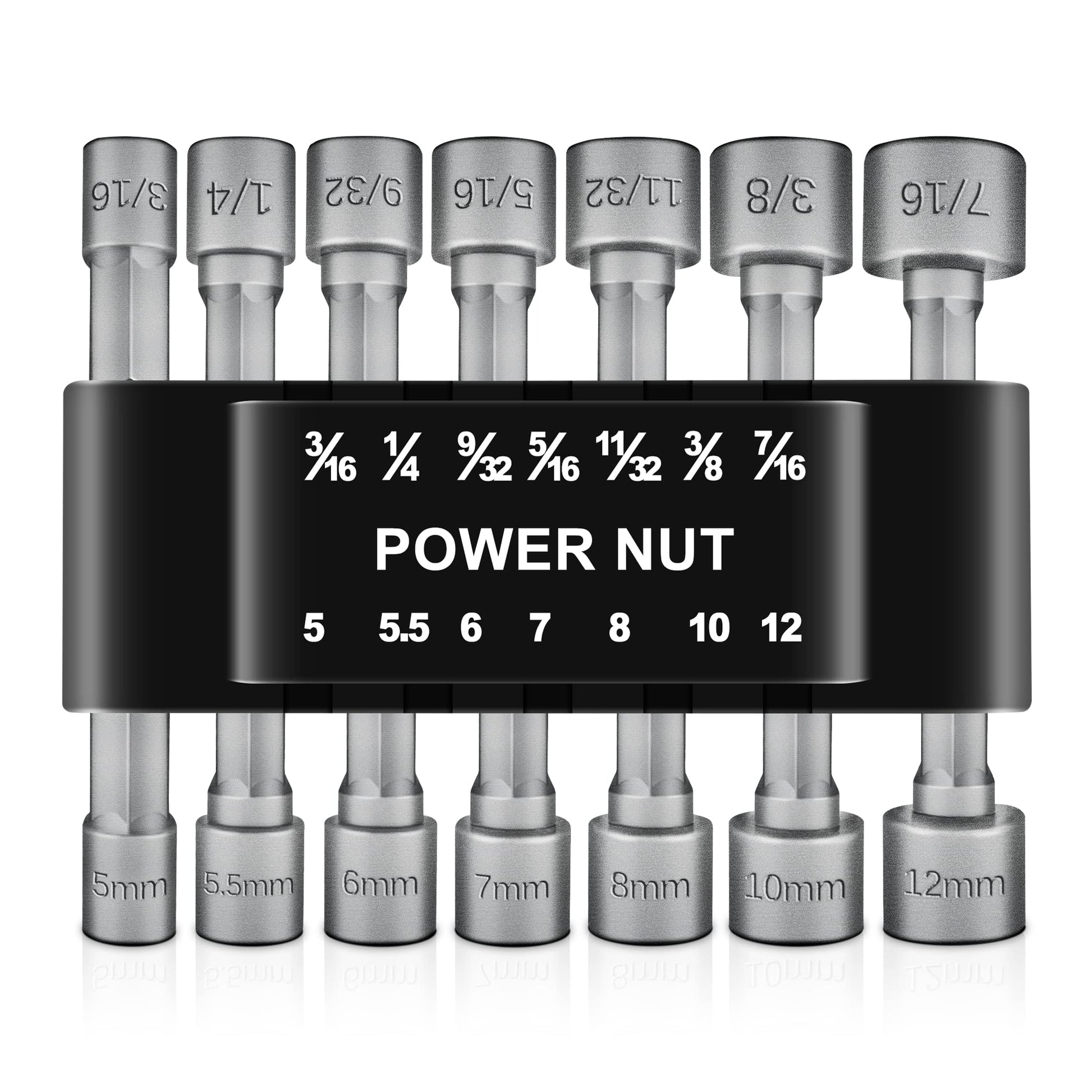 BOEN Tools 1/4Inch Driver Power Nuts Driver Drill Bits Set Metric & SAE - BOEN