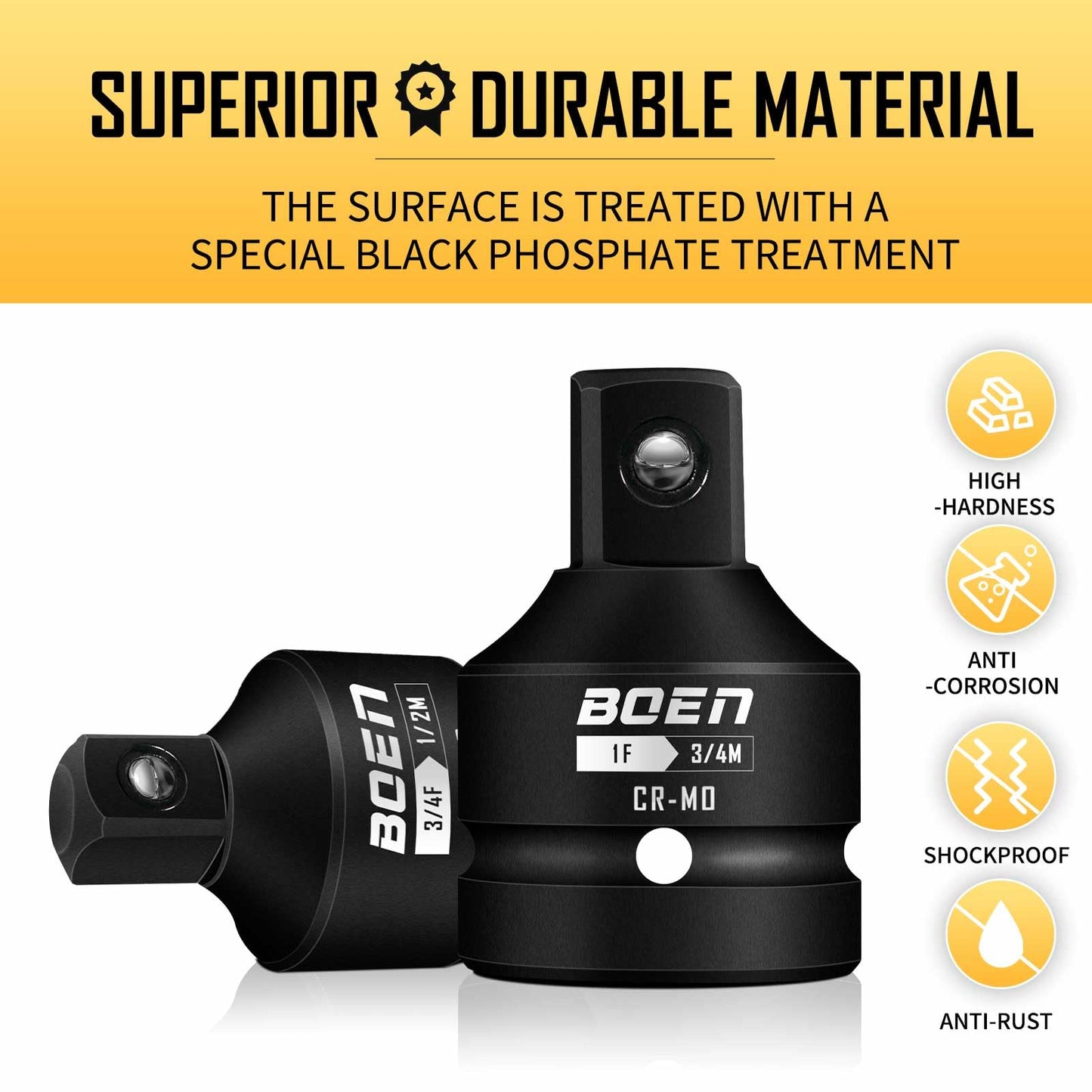 BOENTools 10pcs Standard Impact Socket Adapter/Reducer Set - BOEN