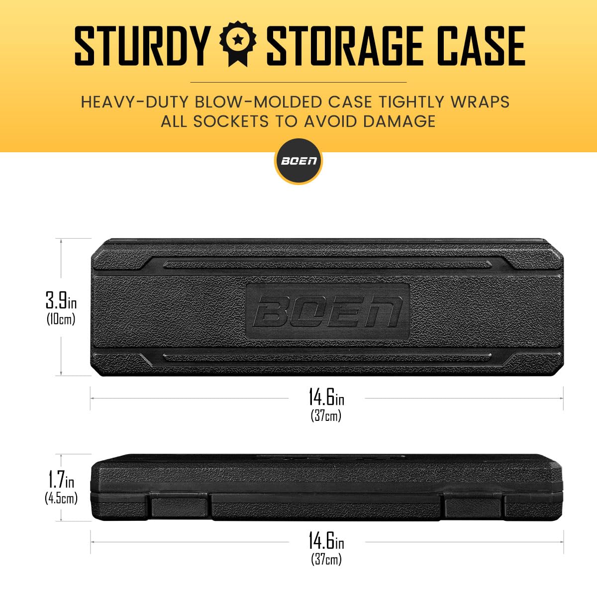 BOENTools 11Pcs 1/2" Drive Metric Impact Socket Set - BOEN