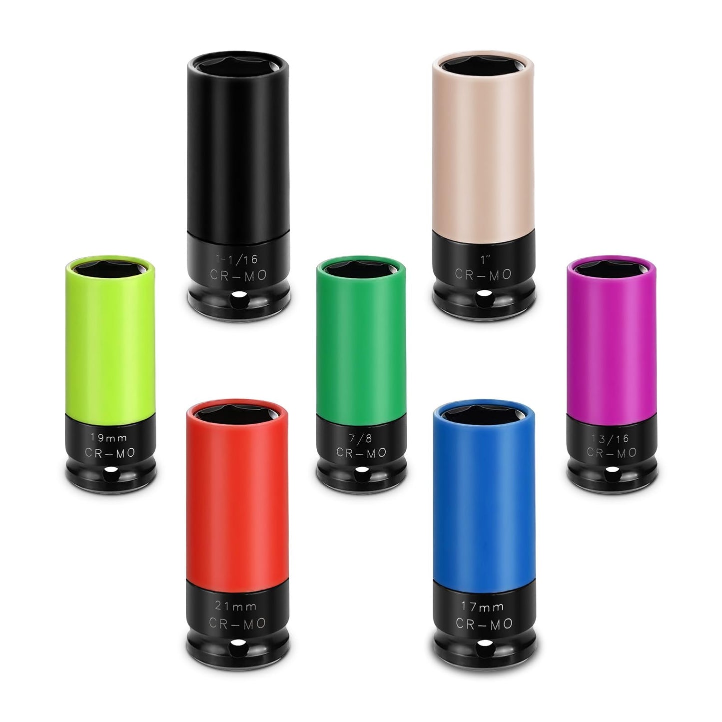 BOENTools 3Pc 1/2" Color Wheel Impact Socket Set - BOEN