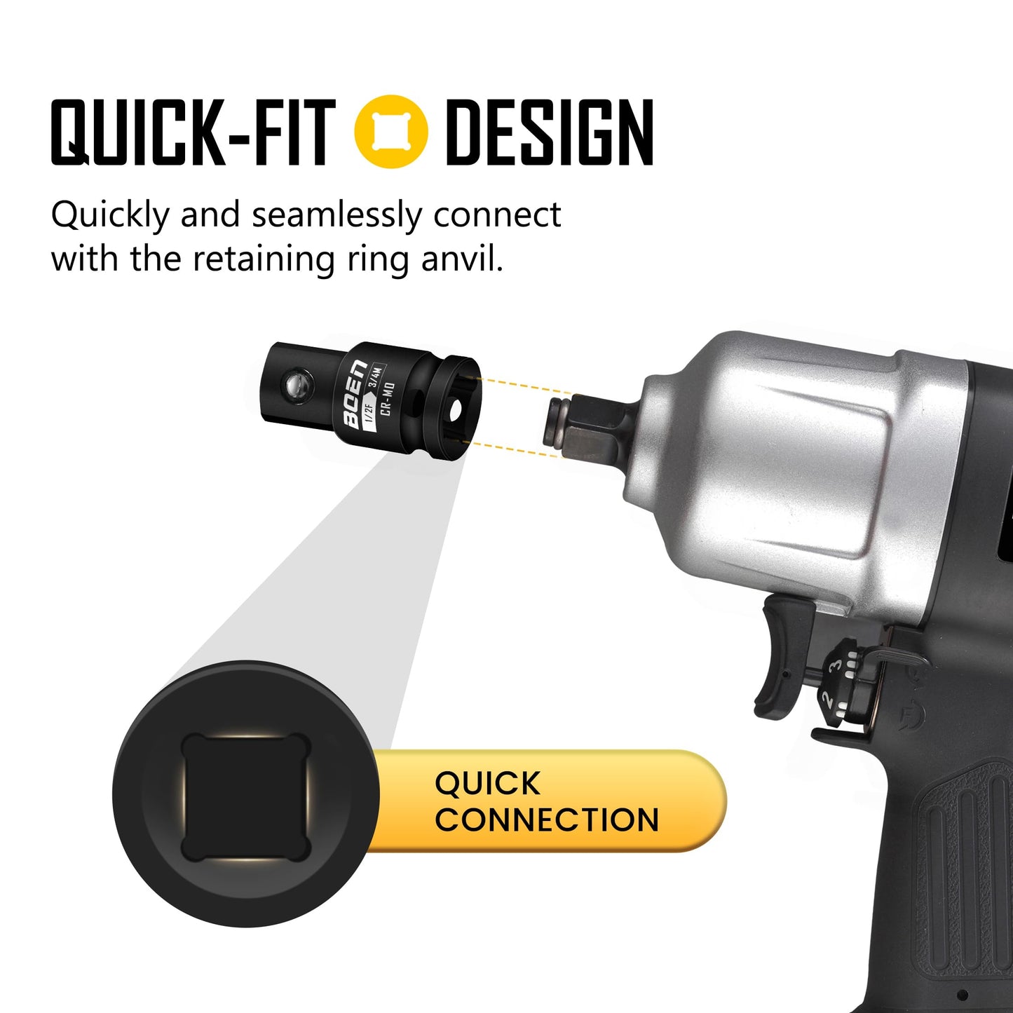 BOENTools Impact Socket Adapter for Driver Conversions - BOEN