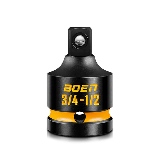 boen PRO 3/4" F to 1/2" M Impact Socket Reducer, Impact Driver Conversions for Impact Wrench, CR-MO Steel, Embossed and Painted Marking