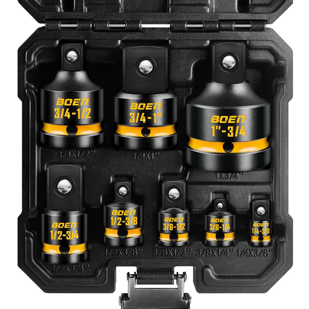 BOEN 8-Piece Impact Socket Adapter & Reducer Set, 1/4, 3/8, 1/2