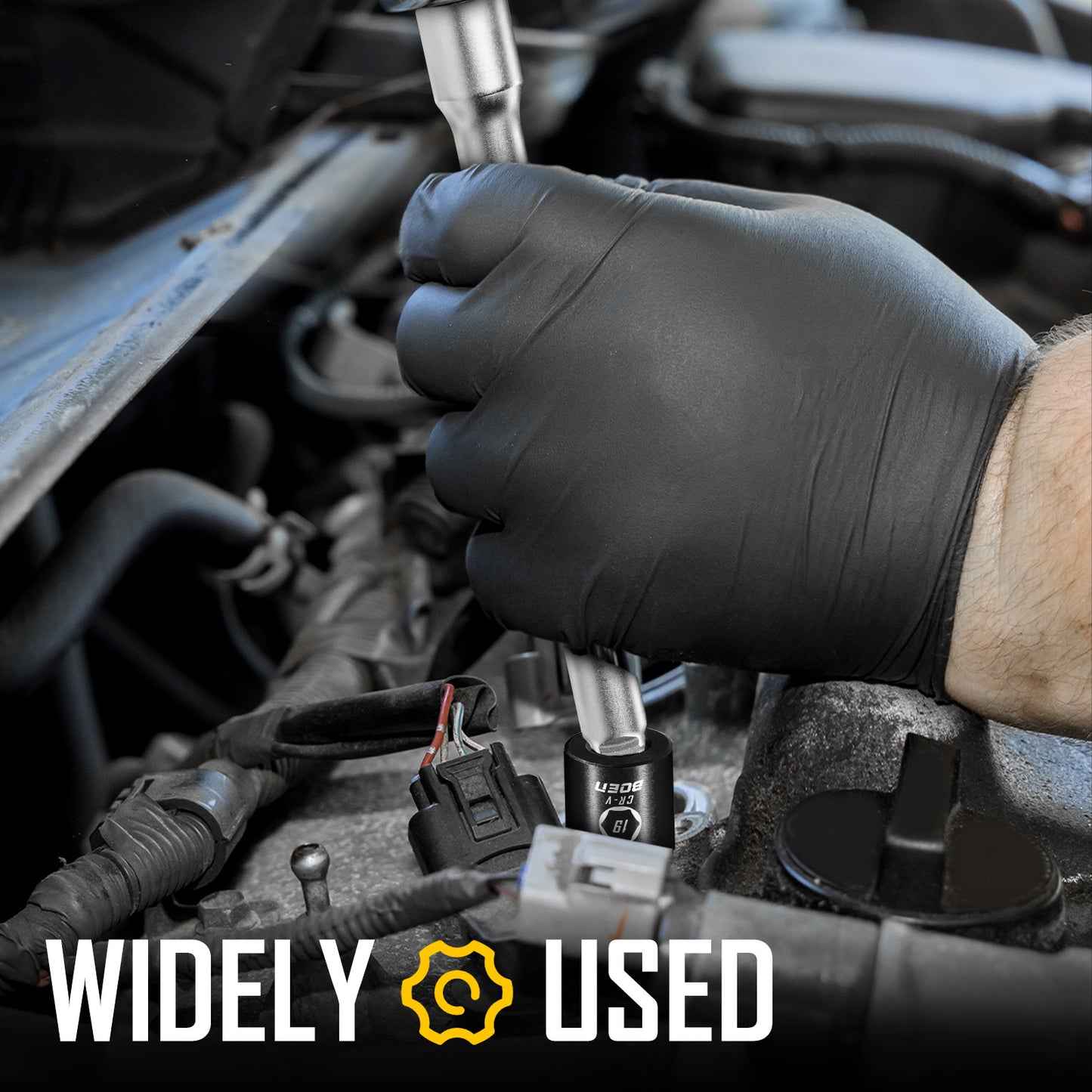 BOEN 9-Piece Wobble Extension Bar Set, 1/2", 3/8" and 1/4" Drive Ratchet Extension for Socket Wrench with Non-Slip Grip, 2-in-1 Straight and Wobble, Chrome Vanadium Steel