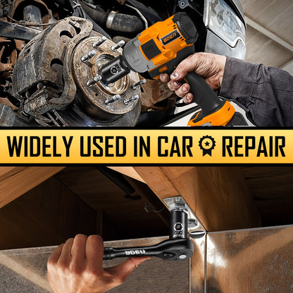 boen 8mm-32mm 1/2” Drive Metric Socket Set, Impact Shallow Socket, 6 Point Lug Nut Socket for Auto Repair with Portable Case, CR-V Steel, 29PCS