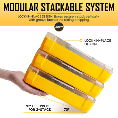 BOEN Pro 1/2" Drive Shallow Impact Socket Set, 14-Piece 6-Point Metric (10-19mm, 21, 22, 26, 27mm) Standard Socket Kit with Deep Embossed and Painted Marking, CR-MO, Includes Rugged PP Case