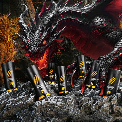 BOEN 7-Piece 1/2" Drive Metric Impact Socket Set, (17, 18, 19, 21, 22, 23, 24 mm) Deep Socket, Chrome-molybdenum Steel, Deep Embossed and Painted Marking, 6-Point Design, Yellow Groove