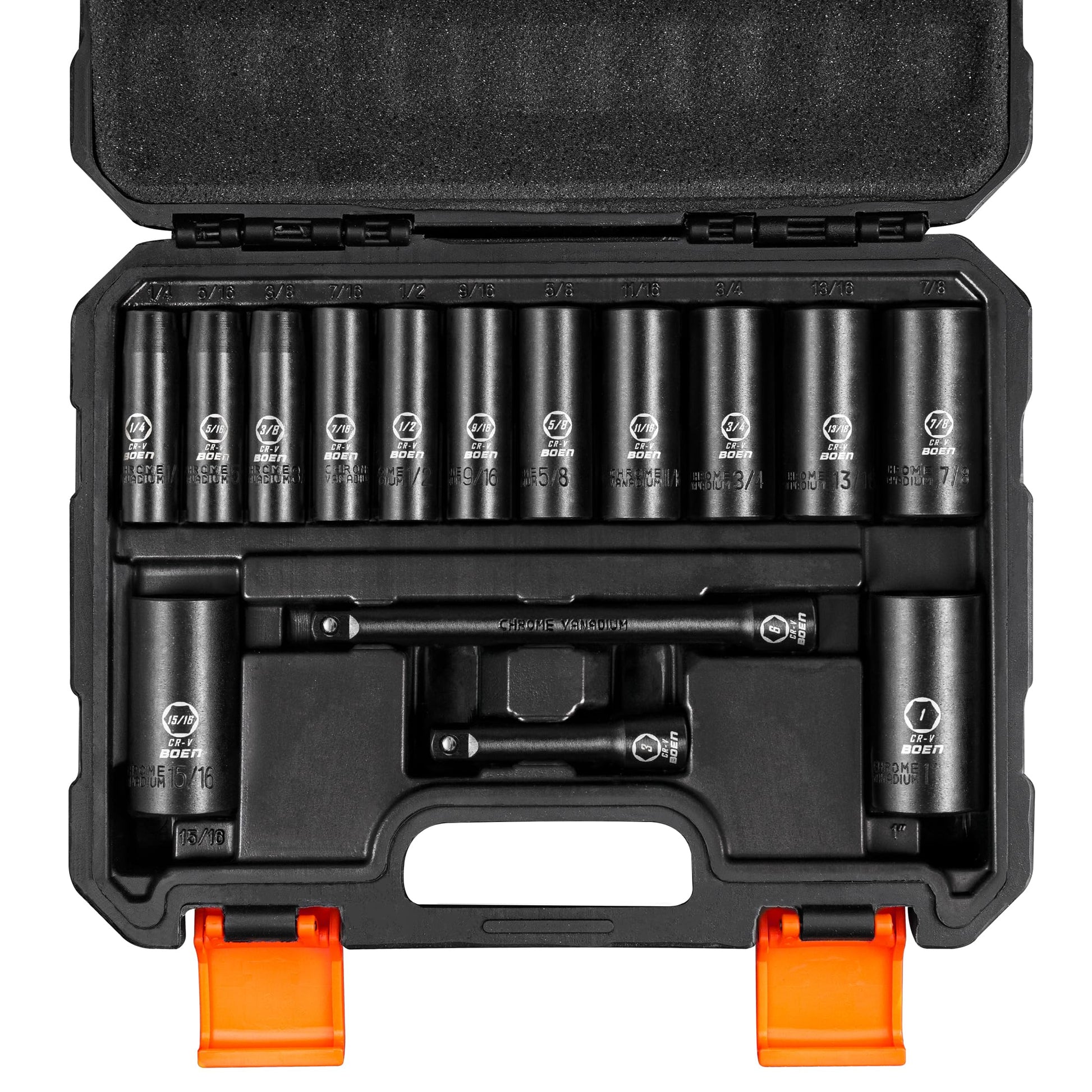 BOEN Tools 3/8 Drive Socket Set Sae-15 Pcs - BOEN