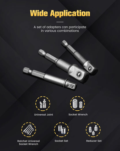 BOEN Tools Impact Grade Socket Drill Bit Adapter Set - BOEN