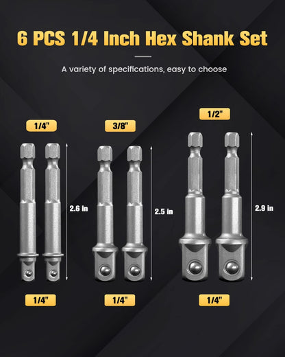 BOEN Tools Impact Grade Socket Drill Bit Adapter Set - BOEN