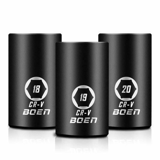 BOENTools 1/2" Drive 18-20mm Metric Shallow Impact Sockets - BOEN
